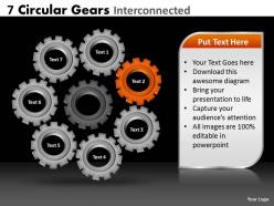 3 7 circular gears interconnected