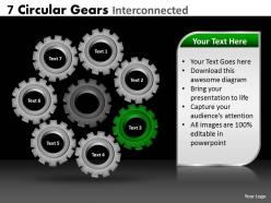 18563690 style variety 1 gears 7 piece powerpoint presentation diagram infographic slide