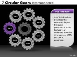3 7 circular gears interconnected