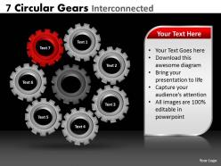 18563690 style variety 1 gears 7 piece powerpoint presentation diagram infographic slide