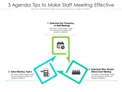 3 agenda tips to make staff meeting effective