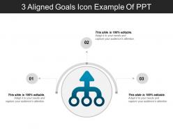 3 aligned goals icon example of ppt
