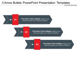 3 Arrow Bullets Powerpoint Presentation Templates