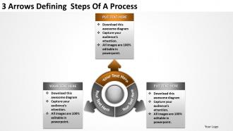 3 arrows defining  steps of a process powerpoint templates ppt presentation slides 812