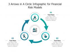 3 arrows in a circle for financial risk models infographic template