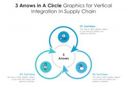 3 arrows in a circle graphics for vertical integration in supply chain infographic template