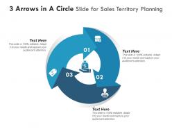 3 Arrows In A Circle Slide For Sales Territory Planning Infographic Template
