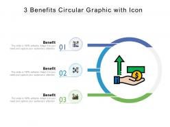 3 benefits circular graphic with icon