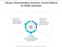 3 Boxes Demonstrating Inventory Control Method For Retail Operation
