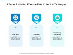 3 boxes exhibiting effective data collection techniques