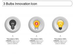 3 bulbs innovation icon