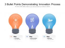 3 bullet points demonstrating innovation process
