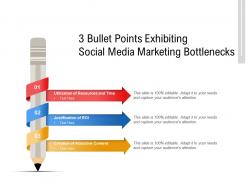 3 bullet points exhibiting social media marketing bottlenecks