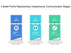 3 bullet points representing interpersonal communication stages