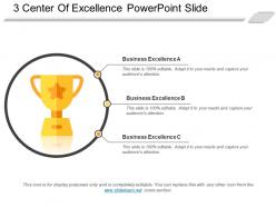 3 Center Of Excellence Powerpoint Slide