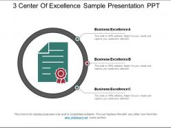 3 Center Of Excellence Sample Presentation Ppt