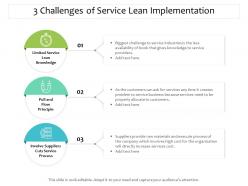 3 Challenges Of Service Lean Implementation