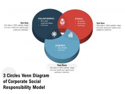3 circles venn diagram of corporate social responsibility model