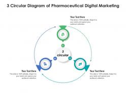 3 Circular Diagram Of Pharmaceutical Digital Marketing Infographic Template