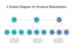 3 clusters diagram for arcserve deduplication infographic template