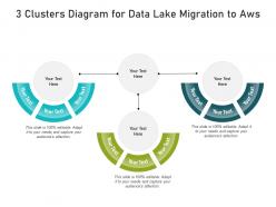 3 clusters diagram for data lake migration to aws infographic template