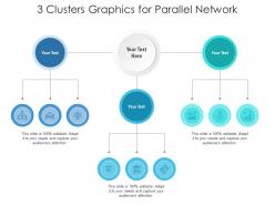 3 clusters graphics for parallel network infographic template