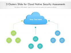 3 clusters slide for cloud native security assessments infographic template