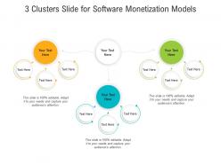 3 Clusters Slide For Software Monetization Models Infographic Template