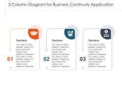 3 column diagram for business continuity application infographic template