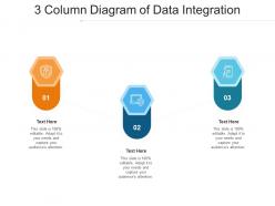 3 column diagram of data integration infographic template