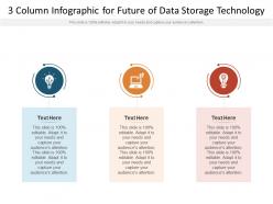 3 column for future of data storage technology infographic template