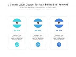 3 column layout diagram for faster payment not received infographic template