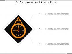 3 components of clock icon example of ppt