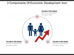 3 components of economic development icon example of ppt