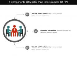 3 components of master plan icon example of ppt