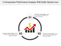3 Components Performance Analysis With Dollar Symbol Icon