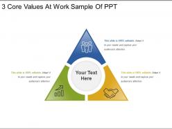 3 core values at work sample of ppt
