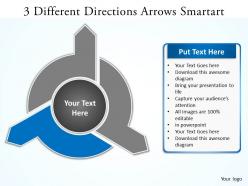 3 different directions arrows smartart powerpoint slides templates
