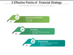 3 Effective Points Of  Financial Strategy