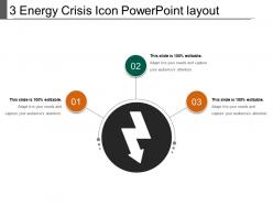 3 Energy Crisis Icon Powerpoint Layout