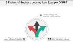 3 factors of business journey icon example of ppt