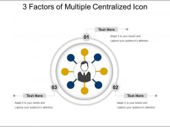 3 factors of multiple centralized icon powerpoint slide deck