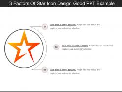 3 factors of star icon design good ppt example
