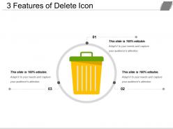 3 features of delete icon