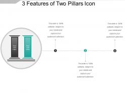 3 features of two pillars icon powerpoint images
