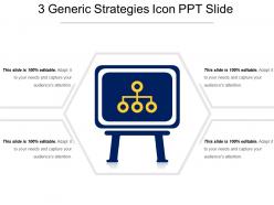 3 generic strategies icon ppt slide