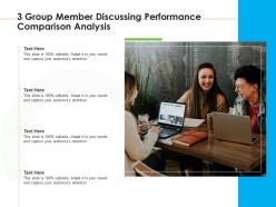 3 group member discussing performance comparison analysis