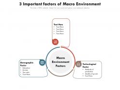 3 important factors of macro environment