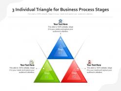3 Individual Triangle For Business Process Stages