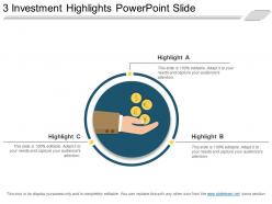 3 investment highlights powerpoint slide
